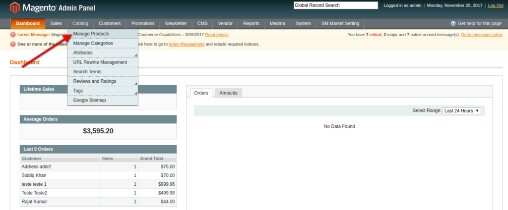managing custom options magento 1