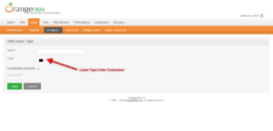 orangehrm leave-legend color customization